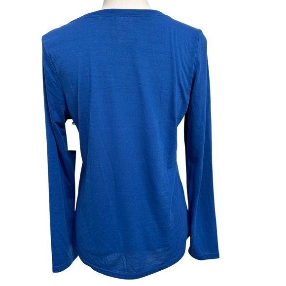 NEW WITH TAGS Peanuts Snoopy Long Sleeve Pajama Top Blue Size Medium - Picture 5 of 5